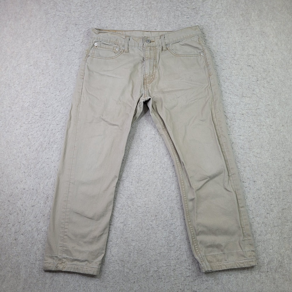 Levi's 508 Regular Taper Fit Men's Khaki Pants Tan Beige‎ Size 32x24 Twill